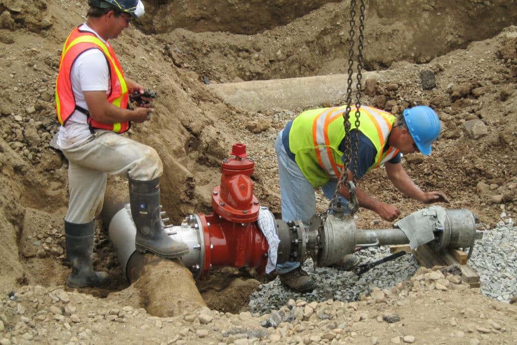 City of Fredericton Regent Street Water, Sewer, and Storm installation by QM Construction