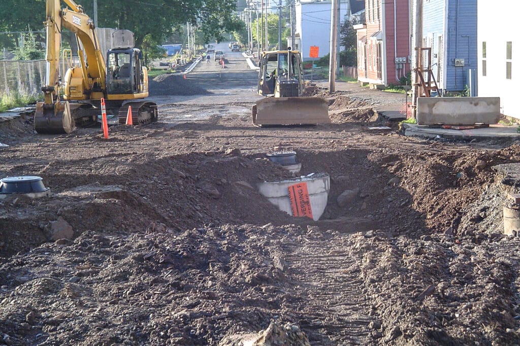 City of Saint John Market Place Water, Sewer and Storm installation by QM Construction