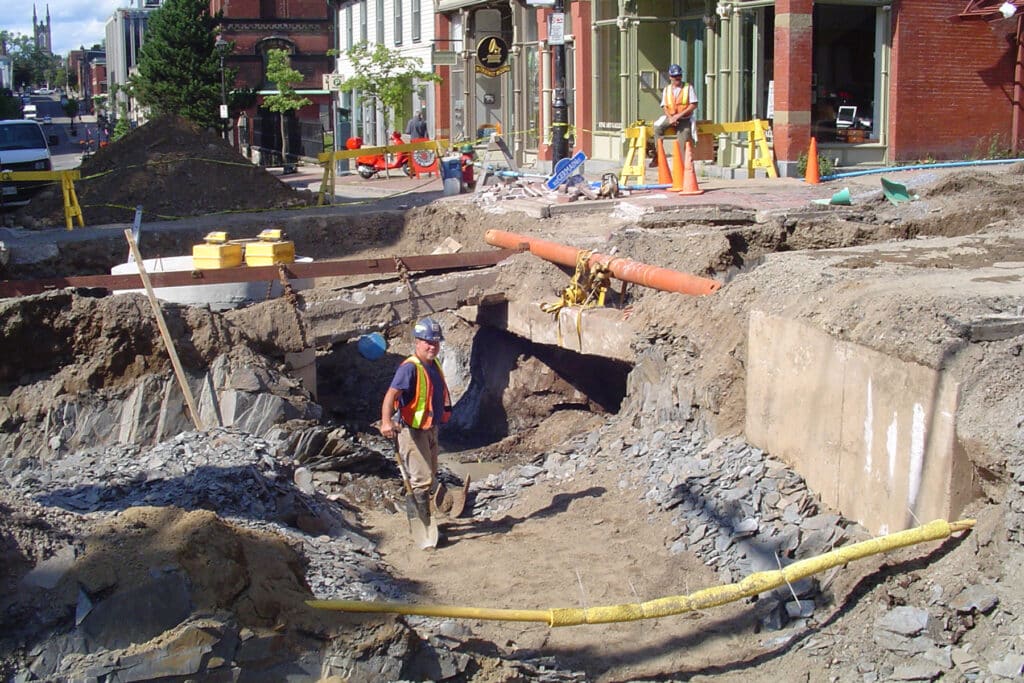 City of Saint John Princess Street Water, Sewer and Storm installation by QM Construction